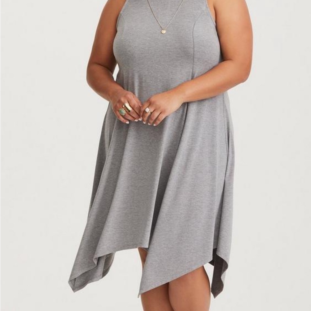 Torrid Charcoal Asymmetrical Dress